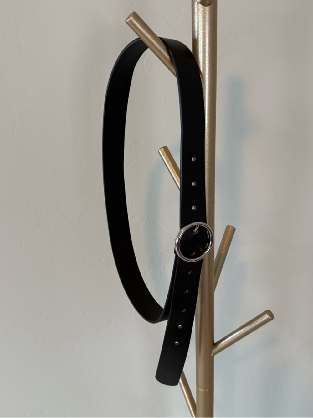 Classic Black Belt with Silver Round Buckle